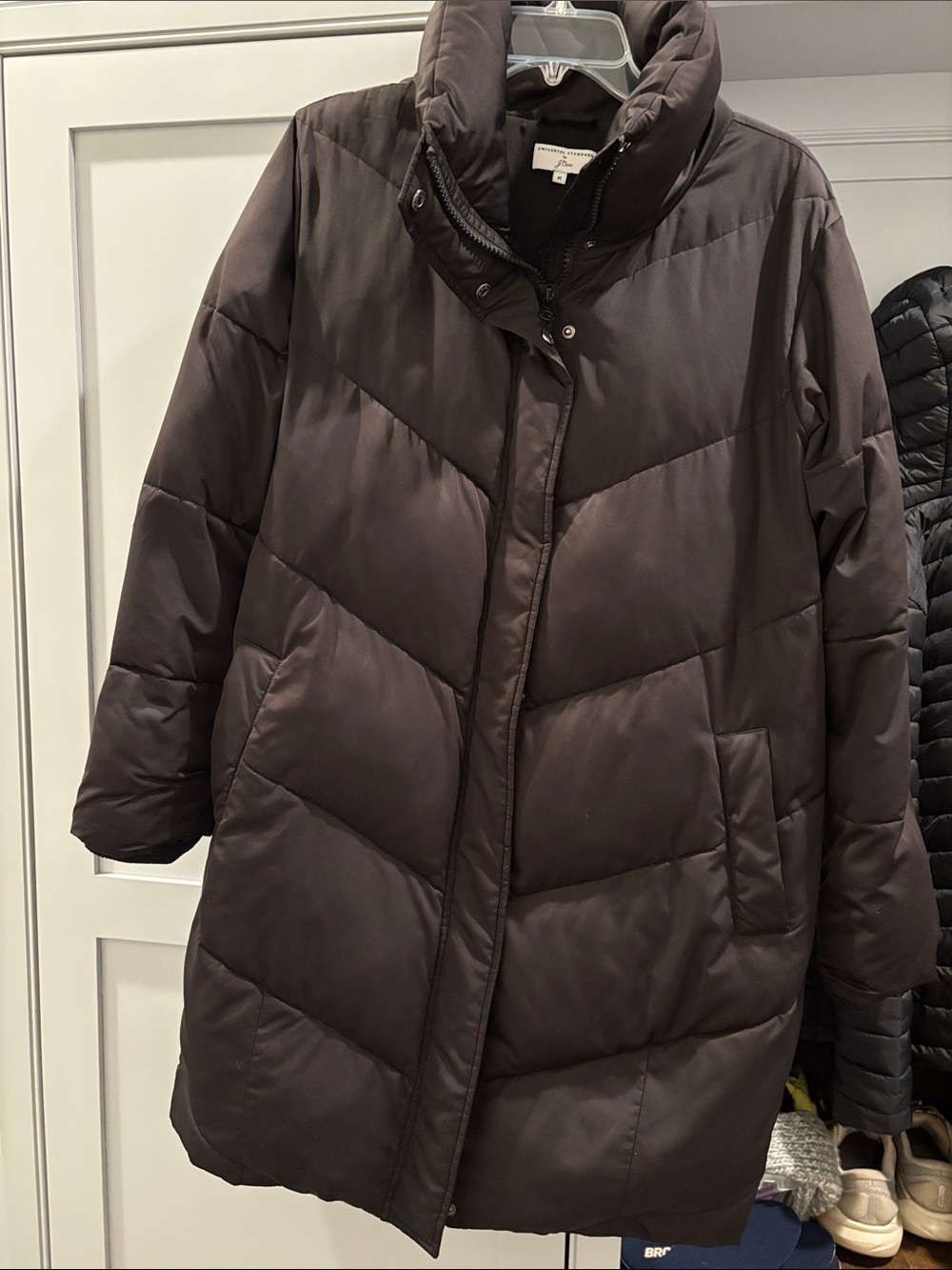 J. Crew Black Quilted Puffer Coat